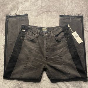 NWT Citizens of Humanity Black Released Him Straight Leg Jeans